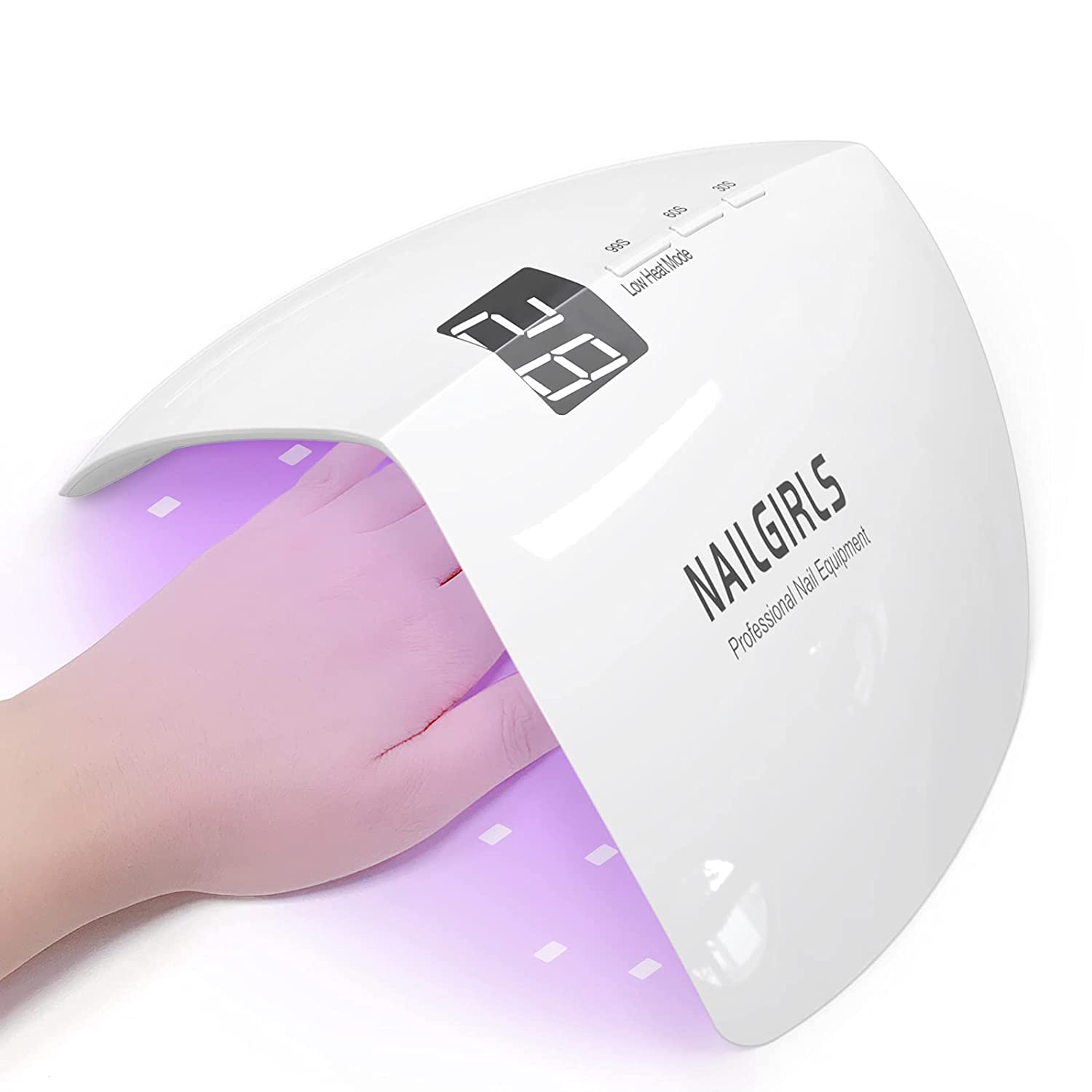 Nailgirls 168w UV LED Nail Lamp, Fast UV Light for Nails Gel Polish LED Gel Nail Dryer Nail Art Tools, Size: 229, White