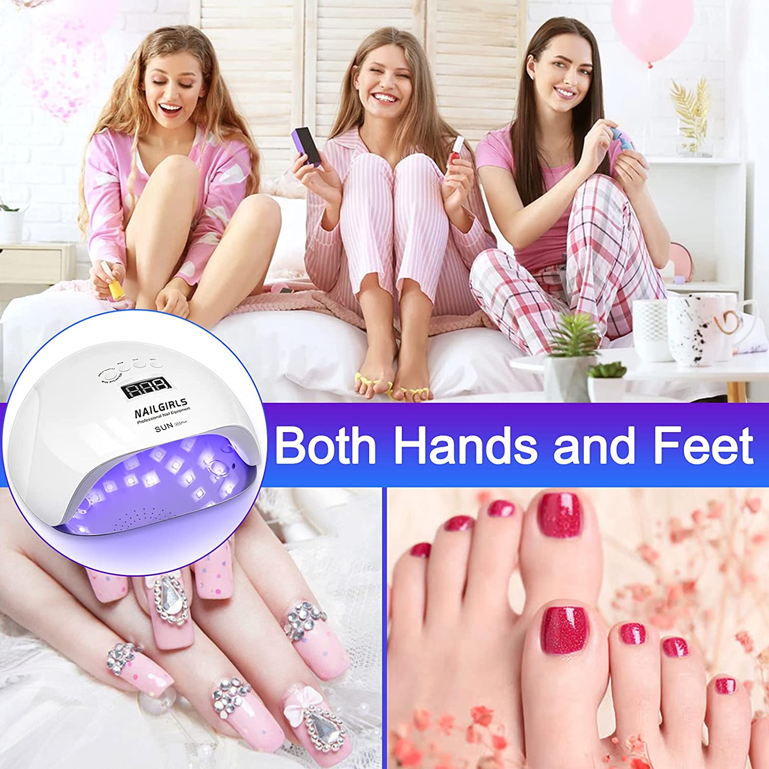 Professional Nail Polish Dryer Machine With USB | Nail Polish Dryer | LED UV  Light Nail Polish Dryer Curing Lamp Light Portable | Lamp cures fingernails  or toenails | Nails Paints Dryer Machine... ( Multi Color)